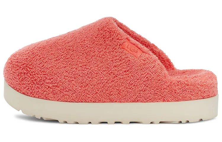 UGG Fuzz Sugar Terry Slide Fabric Fashion Slippers Women's Peach Pink