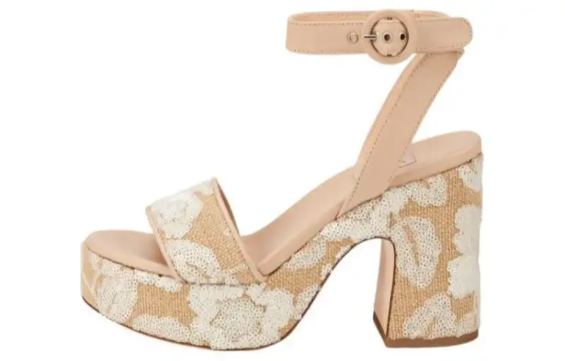AGL One Strap Sandals 10cm Women's White Brown