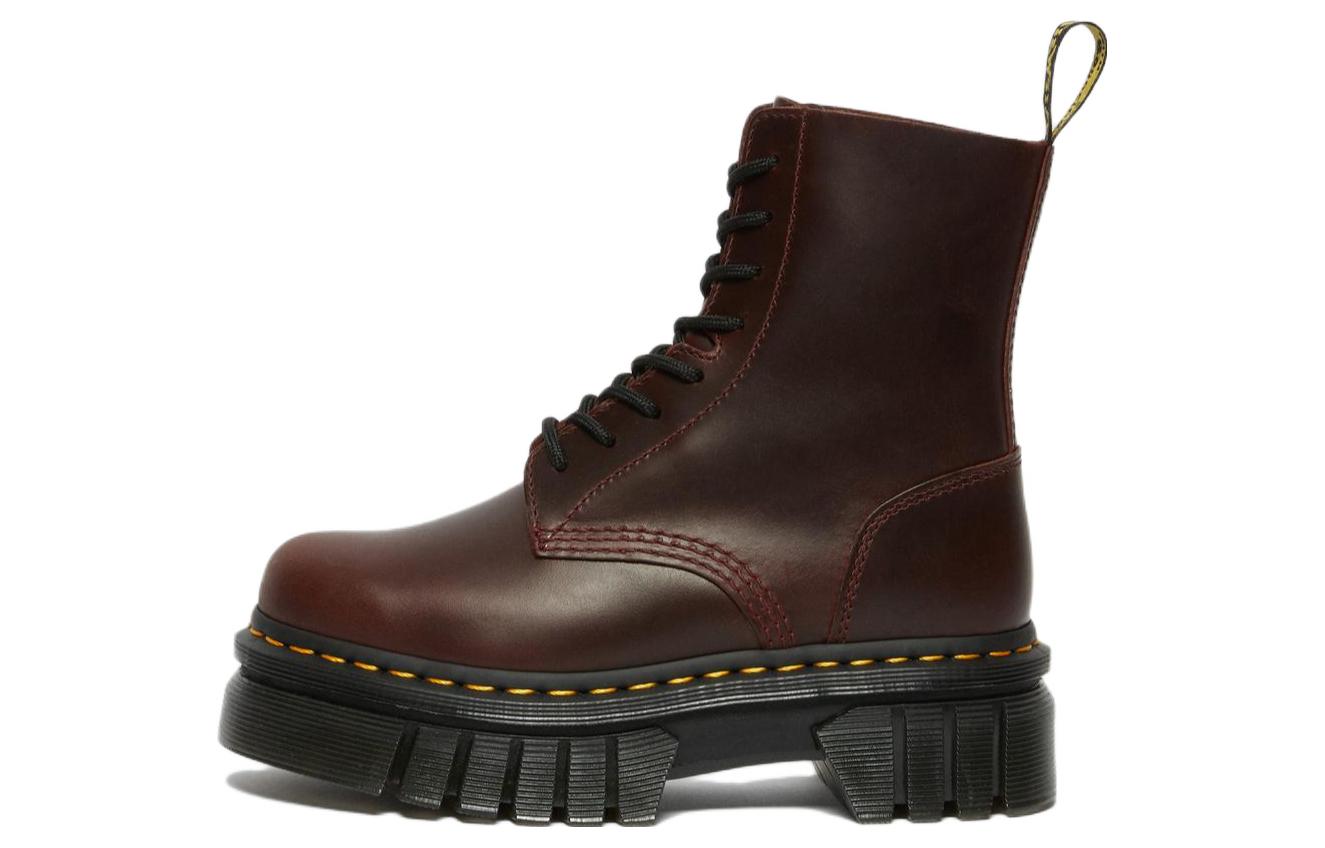 Dr. Martens Audrick Brando Leather Platform Lace Up Boots 'Brown' Women's