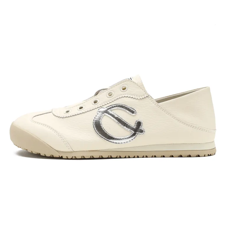 D FUSE SCANDINAVIA Flat Shoes Cow Split Leather Low top Skateboard Shoes Women's