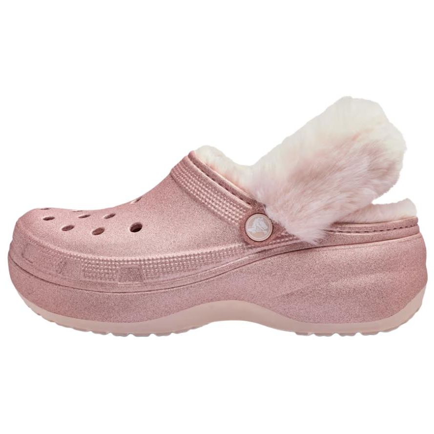 Женские сабо Crocs Classic Platform Lined Clog (розовые)