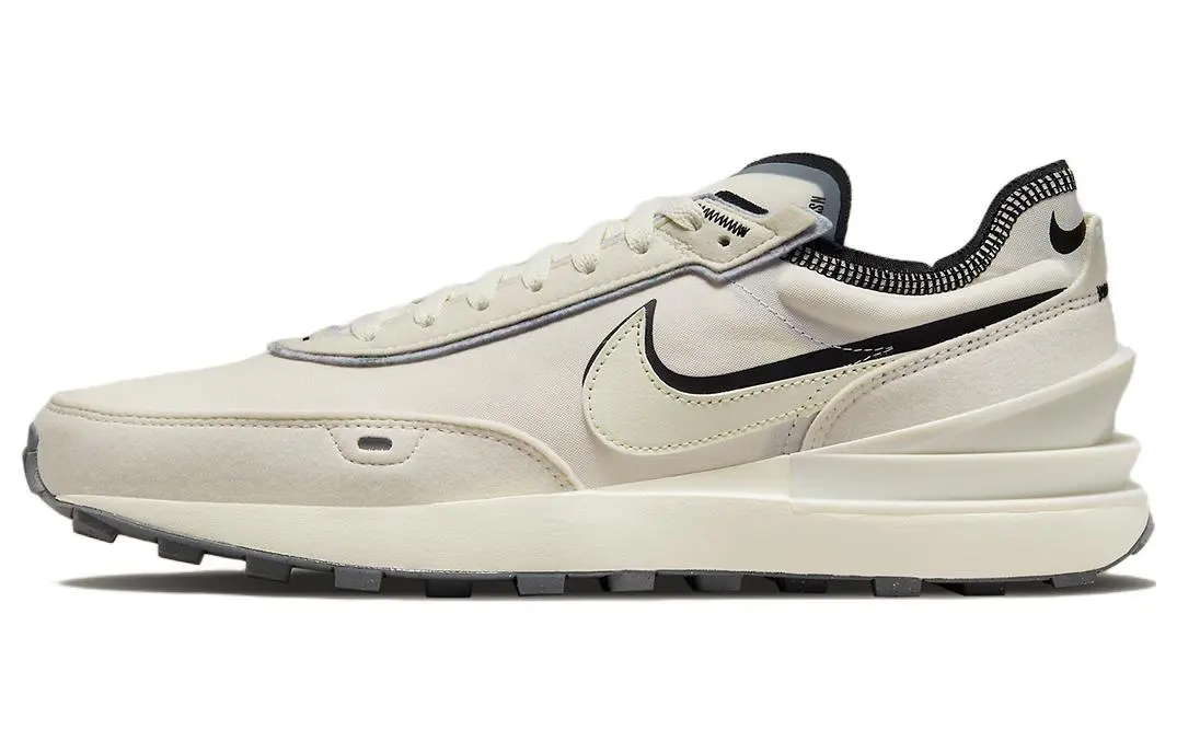 Nike Waffle One Slip Resistant Abrasion Resistant Low top Casual Shoes Unisex Ecru