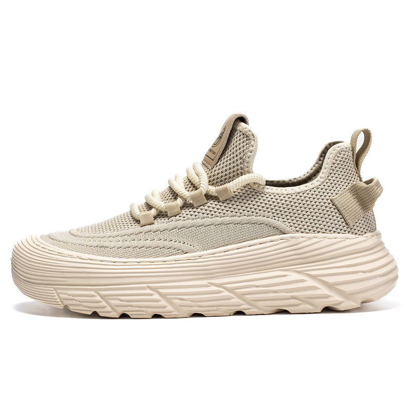 HUABANGONGYUAN Height Increasing Abrasion Resistant Slip Resistant Cushioning Low top Running Shoes Men’s