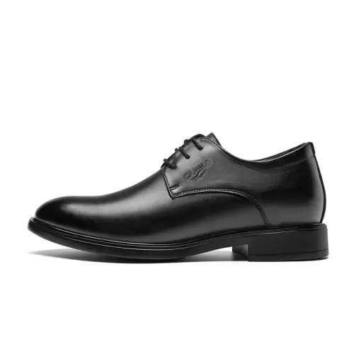 CARTELO Cow Split Leather Dress Shoes Men's Black