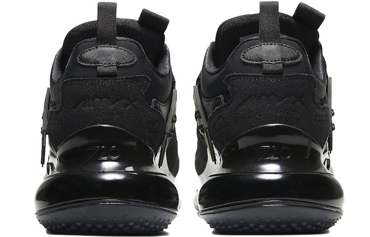 Кроссовки Nike Air Max 720 Slip OBJ (черно-оранжевые) — фото 5