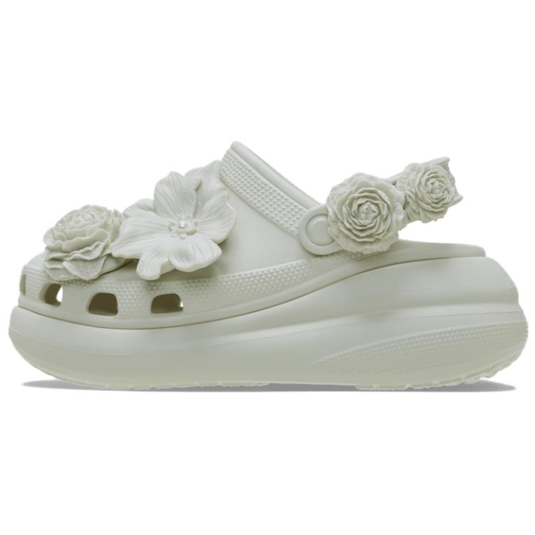 Женские сабо Crocs Crush Bouquet Clog (бежевые)