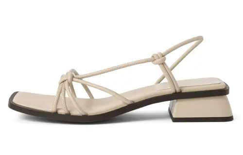 CHARLES&KEITH Leather One Strap Sandals Women's Pink White