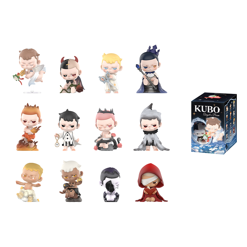 POP MART KUBO Angel Poem Figure Love Makes Me Scared Blind Box Single Blind Box/Full Box of 12