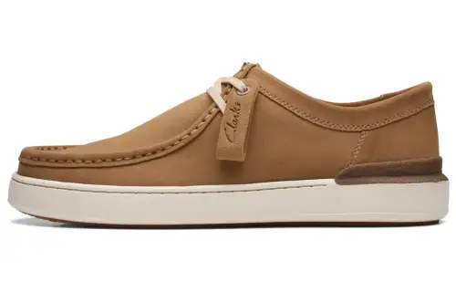 Clarks Casual Leather Shoes Men's Low Top Sand