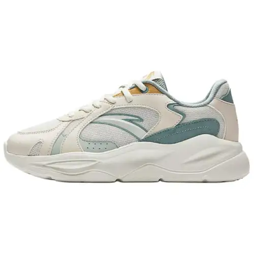 Anta Unruly Series Abrasion Resistant Moisture Wicking Lightweight Low top Casual Shoes Women's Beige Green