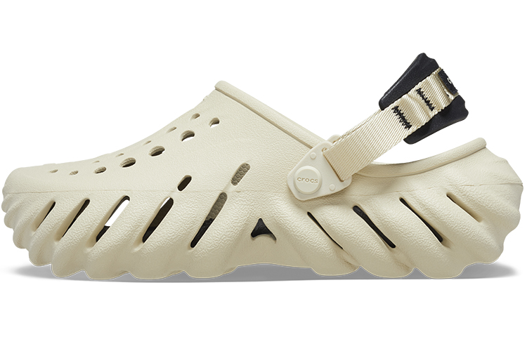 Сабо Crocs Echo Clog (бежевые с черным)