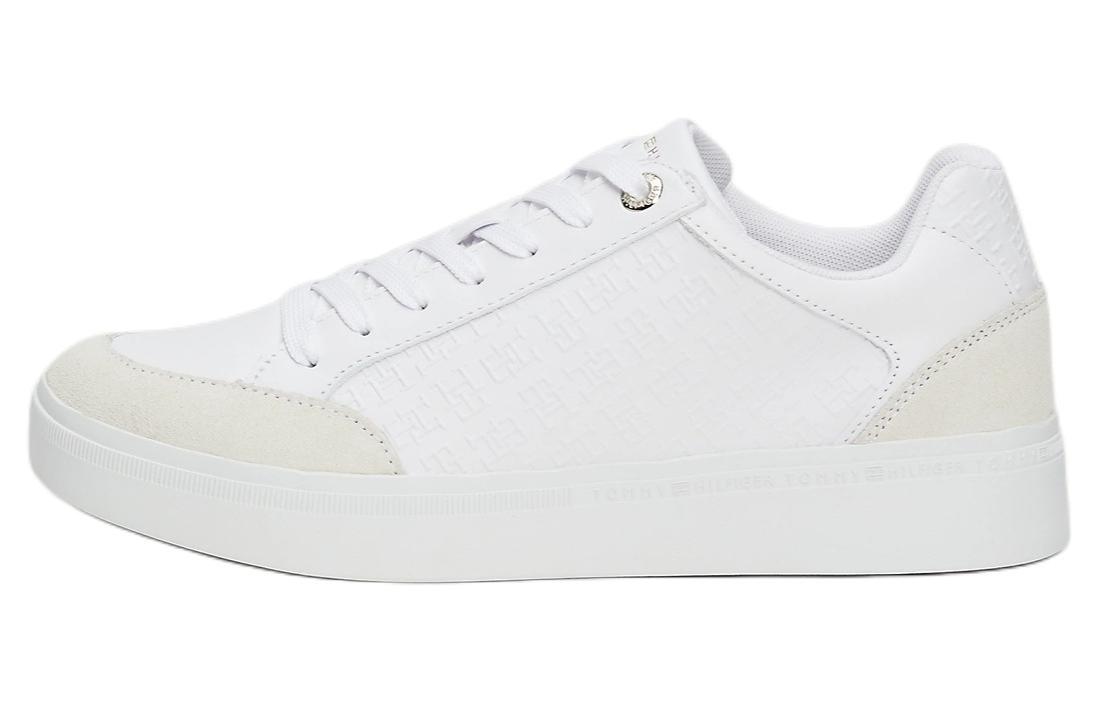 Tommy Hilfiger Embossed-logo Leather Sneakers