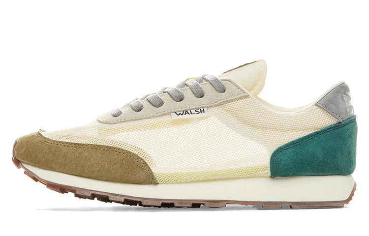 Norman Walsh Mesh, Suede Slip Resistant, Breathable, And Lightweight Low top Casual Shoes Unisex Beige Green
