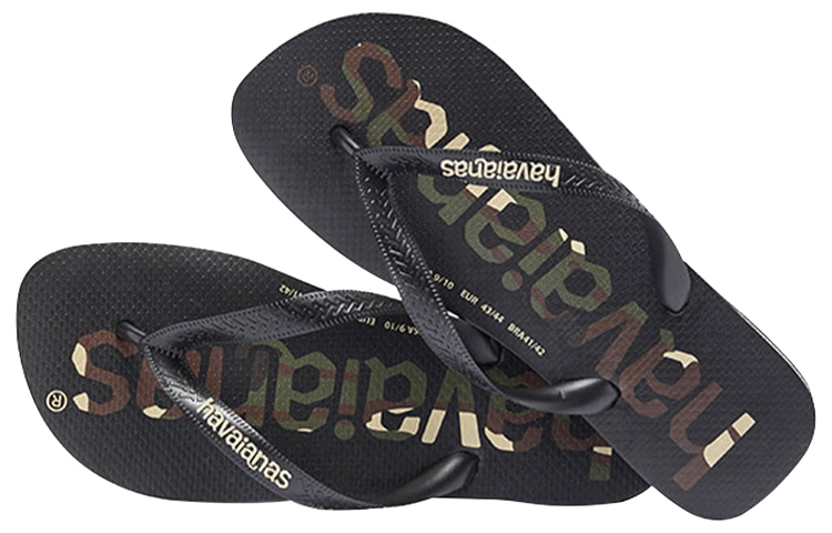 Havaianas Flip Flops Unisex Camouflage Black