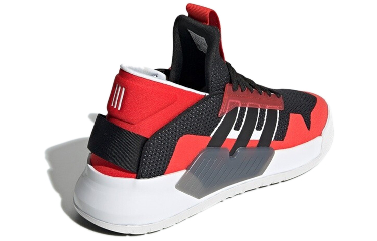 Мужские кроссовки adidas neo BBALL90S (черно-красные) — фото 4