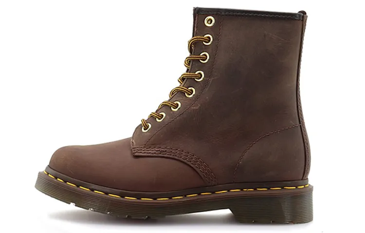 Dr. Martens 1460 Aztec Crazyhorse Combat Boots Couple Style Brown