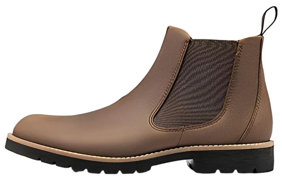 Ecco Jeston Cow Split Leather Ankle Length Chelsea Boots Men's Cocoa Brown