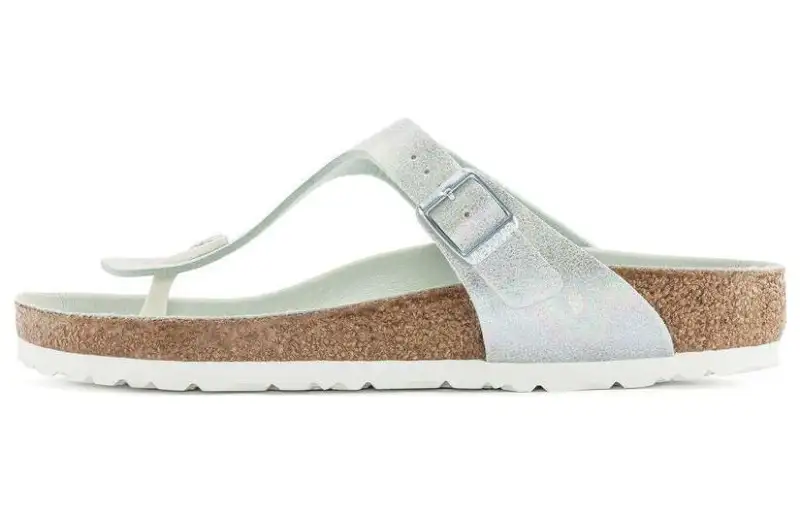 Birkenstock Gizeh Vegan Slip Resistant Flip Flops Women's Matcha Green Narrow