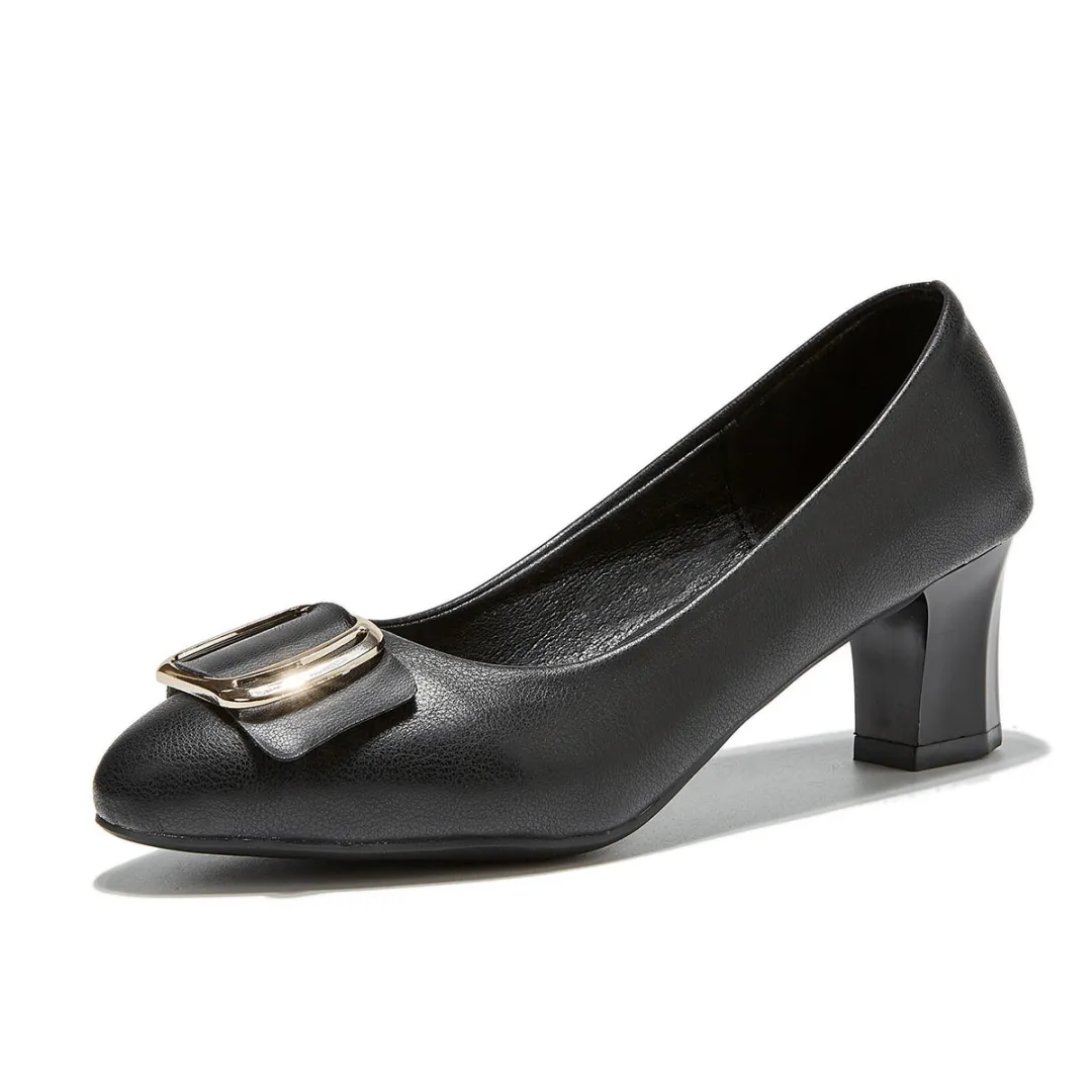 Medd Ballet Flats Pu Chunky Heel High Heels Medium Heel Professional Commute Women's