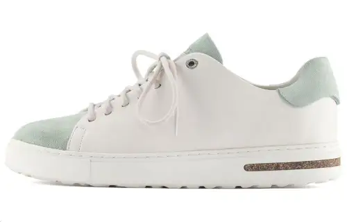 Birkenstock Leather Stylish Skateboarding Shoes Women's White Green