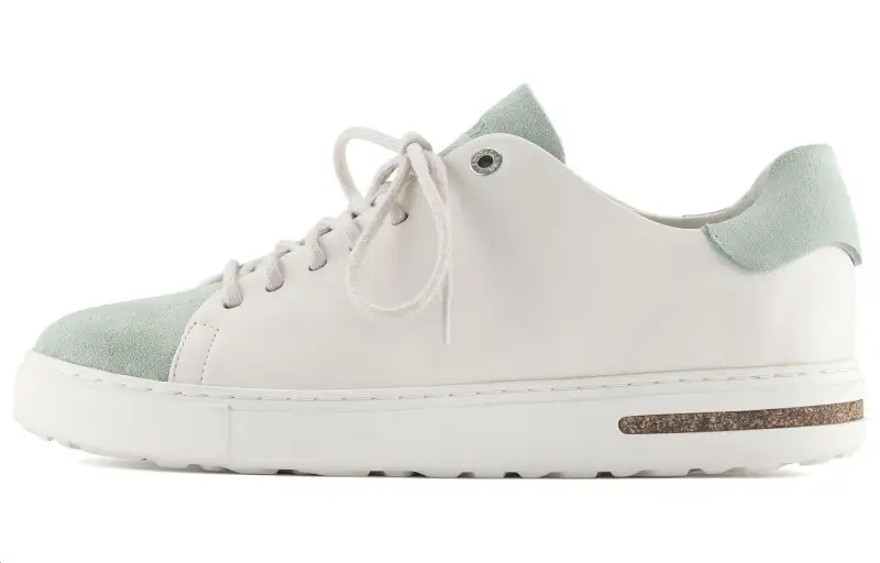 Birkenstock Leather Stylish Skateboarding Shoes Women's White Green