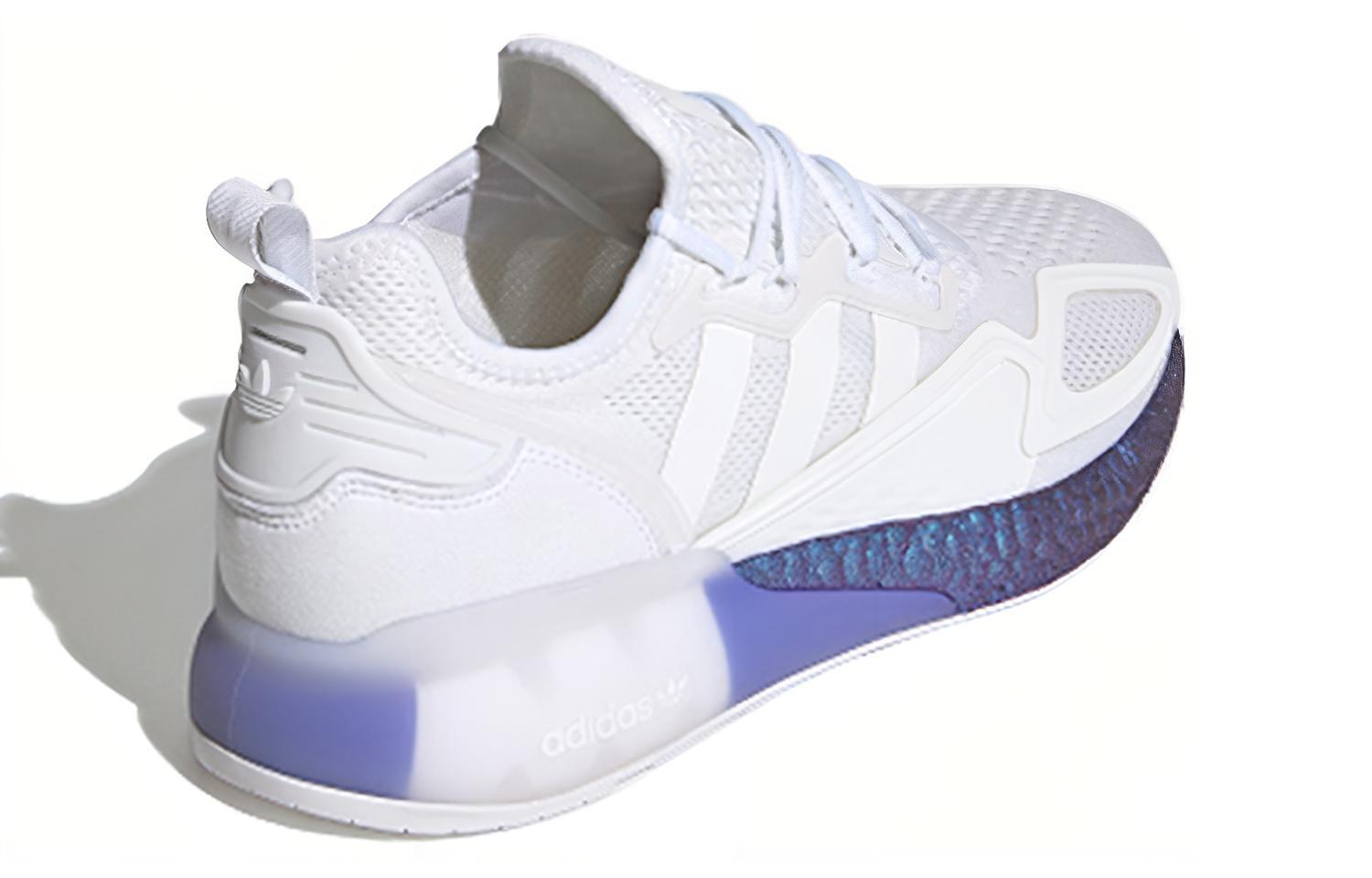 Кроссовки adidas originals ZX 2K Boost (бело-фиолетовые) — Белый / фиолетовый — фото 4