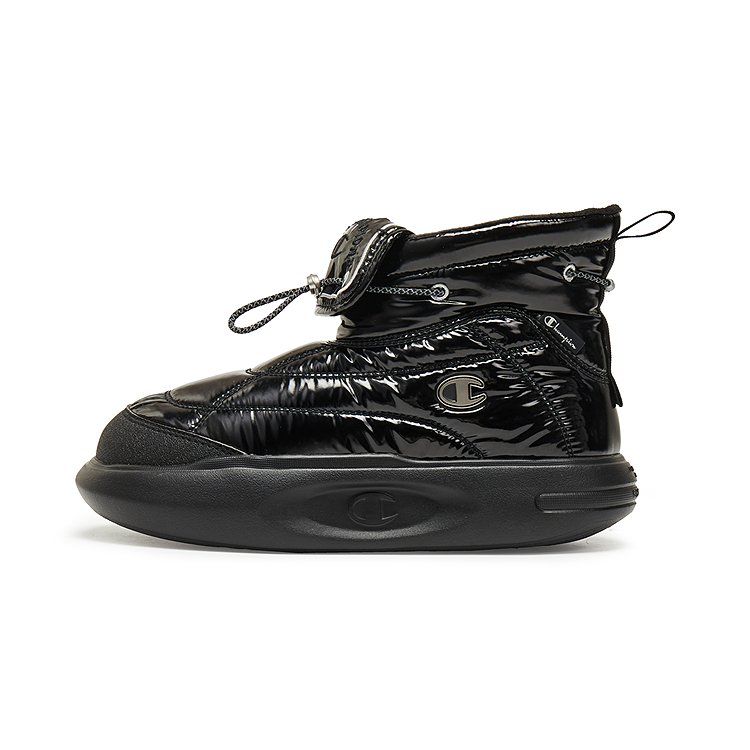 Женские ботинки Champion Triangle Boots (черно-серебристые)