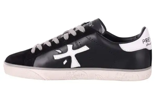 PREMIATA Leather Low top Skateboard Shoes Men's Black