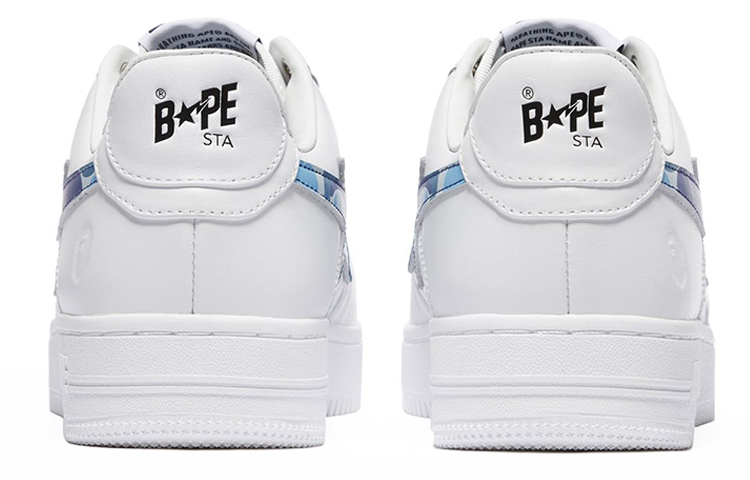 Кеды A BATHING APE Bape Abc Camo Sta (бело-синие) — фото 3