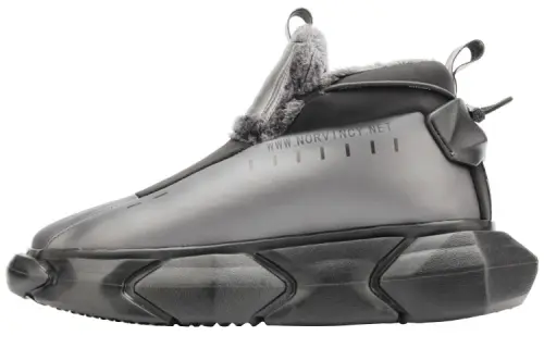 NORVINCY non-slip warmth elastic cloth thick sole shock-absorbing and fleece function Ankle snow boots Men and women Iron gray