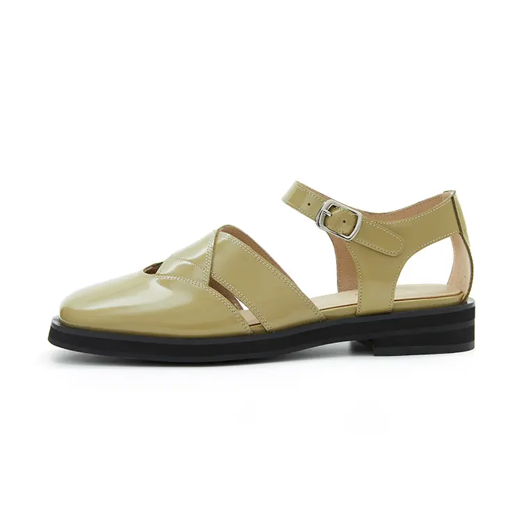 Marie Claire Top Grain Cow Leather Casual Shoes Women's Mojito Green