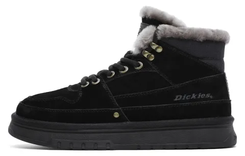 Dickies Cow Split Leather Thermal 11.5cm Snow Boots Men's Black