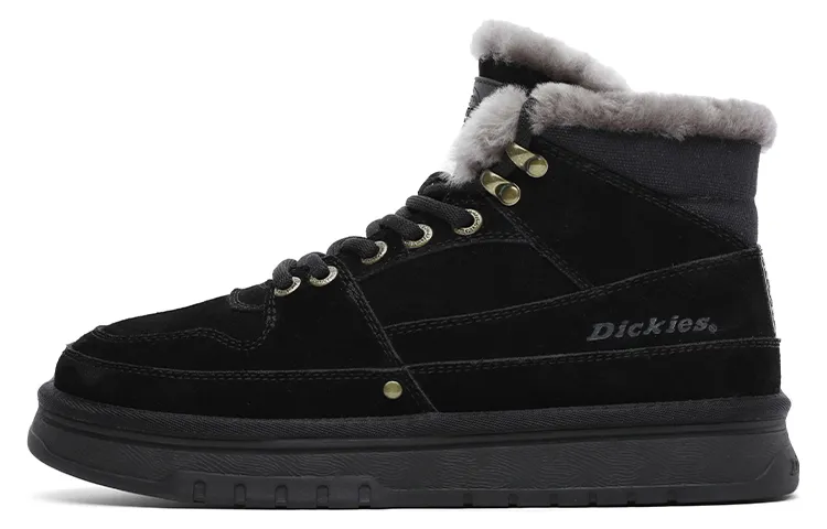 Dickies Cow Split Leather Thermal 11.5cm Snow Boots Men's Black