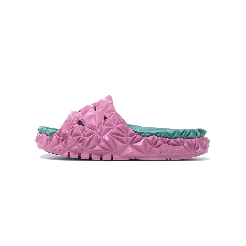 OETZI Slip Resistant Abrasion Resistant Slide Slippers Women's Rose Red