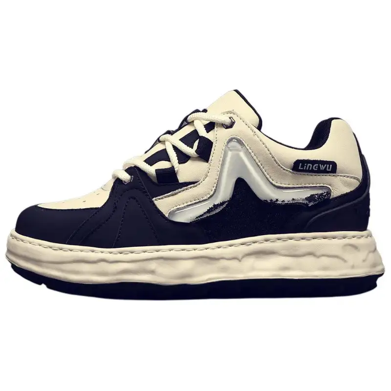 JANE HARLOW Synthetic Leather Low top Casual Shoes Men's Beige Black