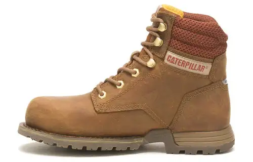 CAT Leather Short Outdoor Boots Women's Brown