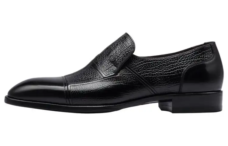 Chrisdien Deny Top Grain Cow Leather Dress Shoes Men's Black