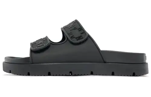MLB Slipper Slip Resistant Abrasion Resistant Slide Slippers Unisex Black