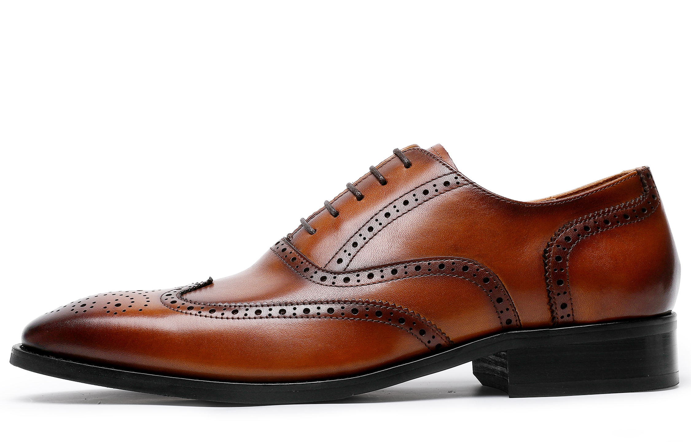 Desay Shoe polish combination Four seasons workplace style Business UK Brock carving Married groom formal leather shoes men brown