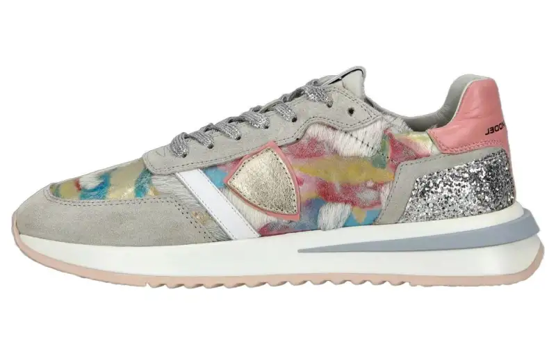 PHILIPPE MODEL Leather Low top Casual Shoes Women's Gray