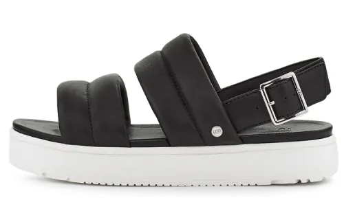 UGG Zayne Leather One Strap Sandals Women's Black