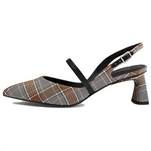 CHARLES&KEITH Chunky Heel Mary Jane Shoes 5.1cm Women's Gray