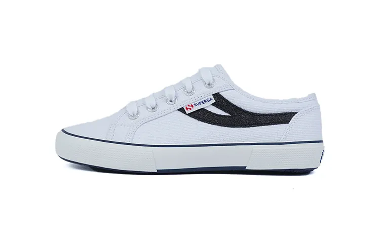 SUPERGA Slip Resistant, Abrasion Resistant, Moisture Wicking Low top Canvas Shoes Women's Black White