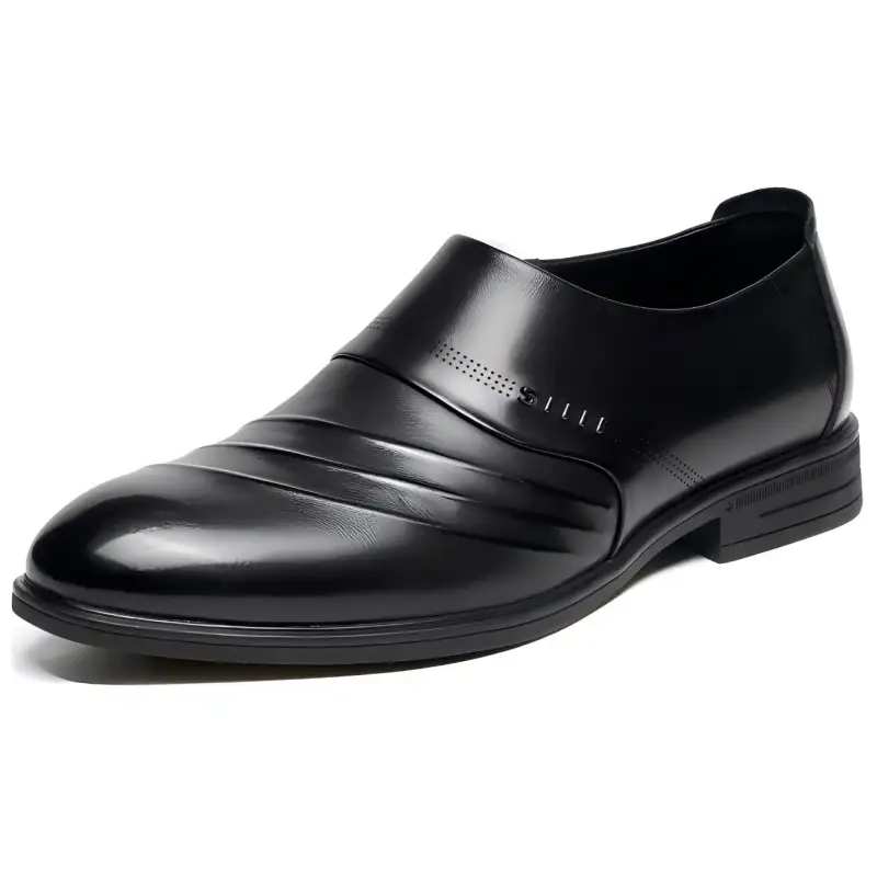 AOKANG cow leather, versatile, comfortable and casual formal leather shoes, men's black
