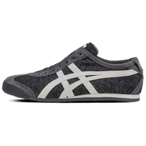 Onitsuka Tiger MEXICO 66 Slip on Cushioning Slip Resistant Abrasion Resistant Low top Casual Shoes Unisex Dark Gray