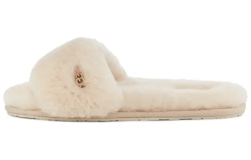 UGG Fleece Lined, Thermal Comfortable Mules Slide Slippers Women's Natural White