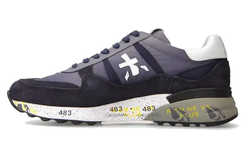 PREMIATA Landeck Leather Cushioning Low top Casual Shoes Men's Blue