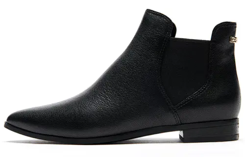 COLE HAAN Shearling Ankle Length Chelsea Boots Women's Black