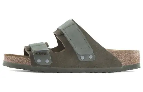 Birkenstock Uji Nubuck Leather Suede Narrow Fit Sandals 'Thyme'