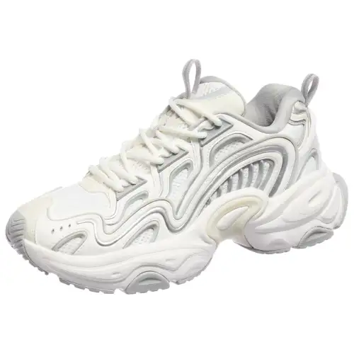 Anta Meteorite Cushioning Abrasion Resistant Cushioning, Wear Resistant Low top Casual Shoes Men's White Gray